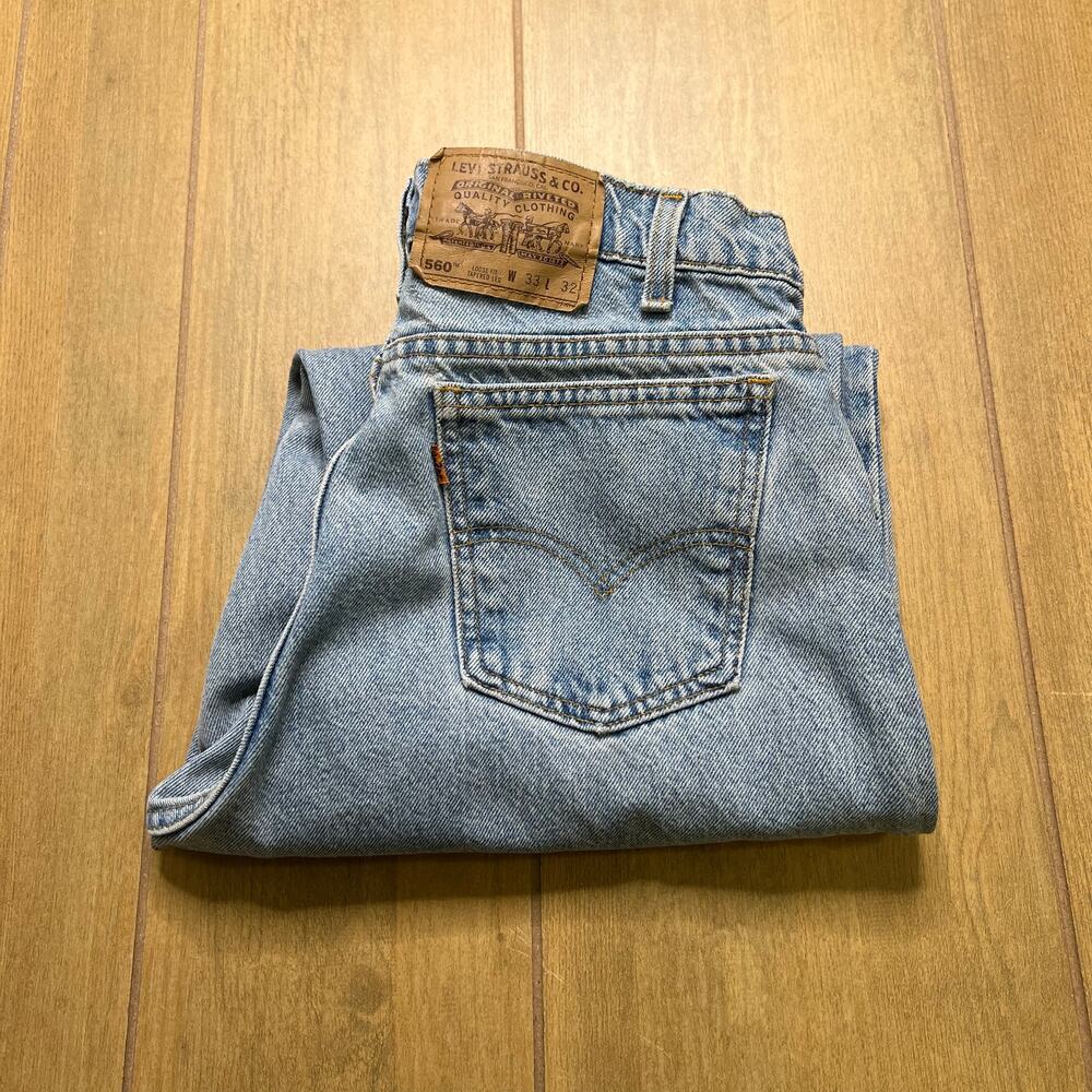 Vintage Levi’s 560 Loose Fit Tapered Jeans Made USA 33x32 Orange Tab 90s